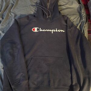 Champion Men's Navy Hoodie